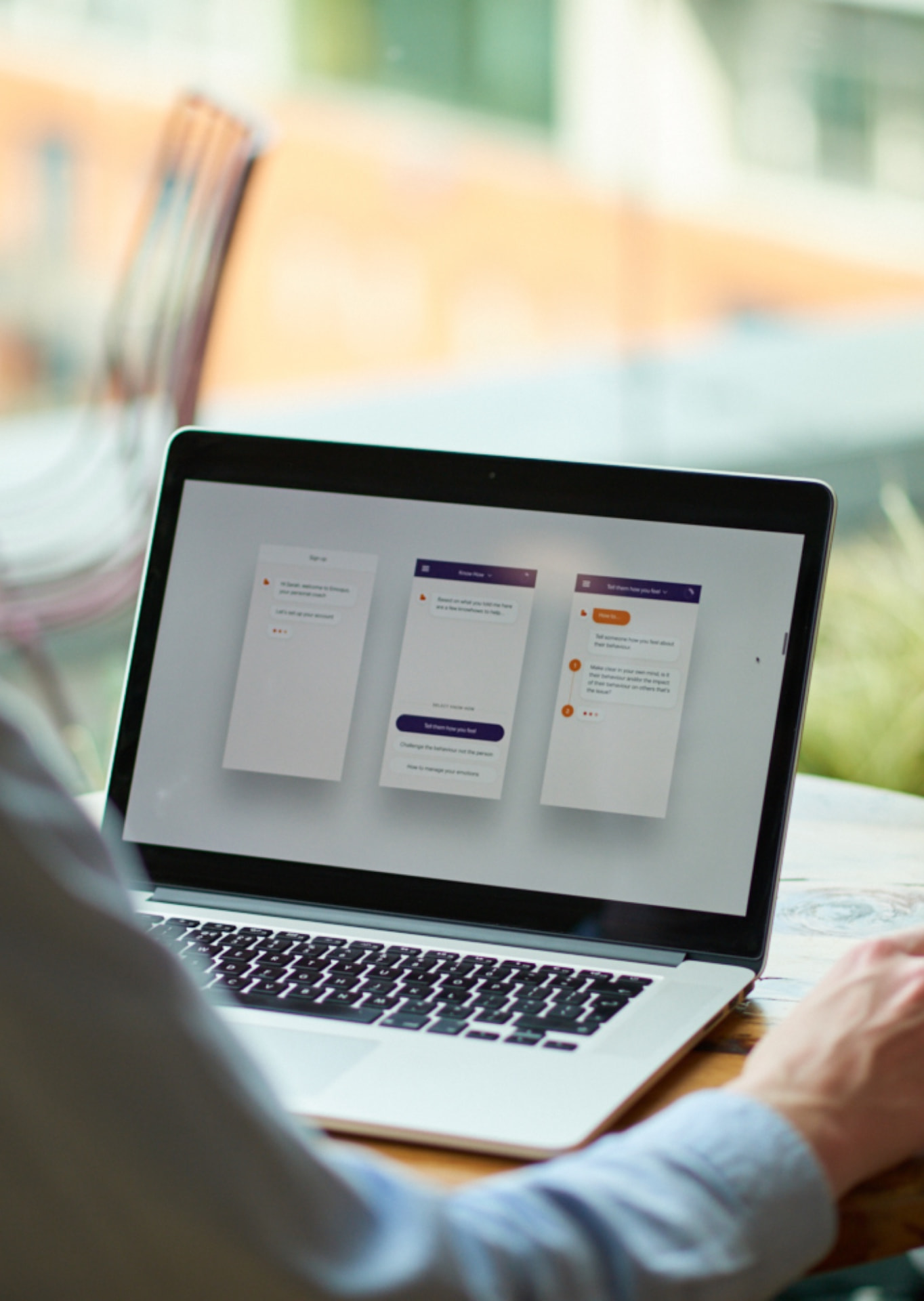 front end developer working on a new mobile app project