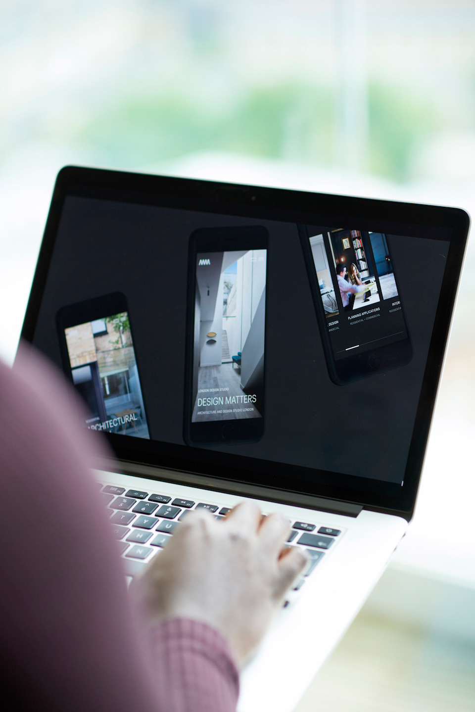 Mobile views of a new website build